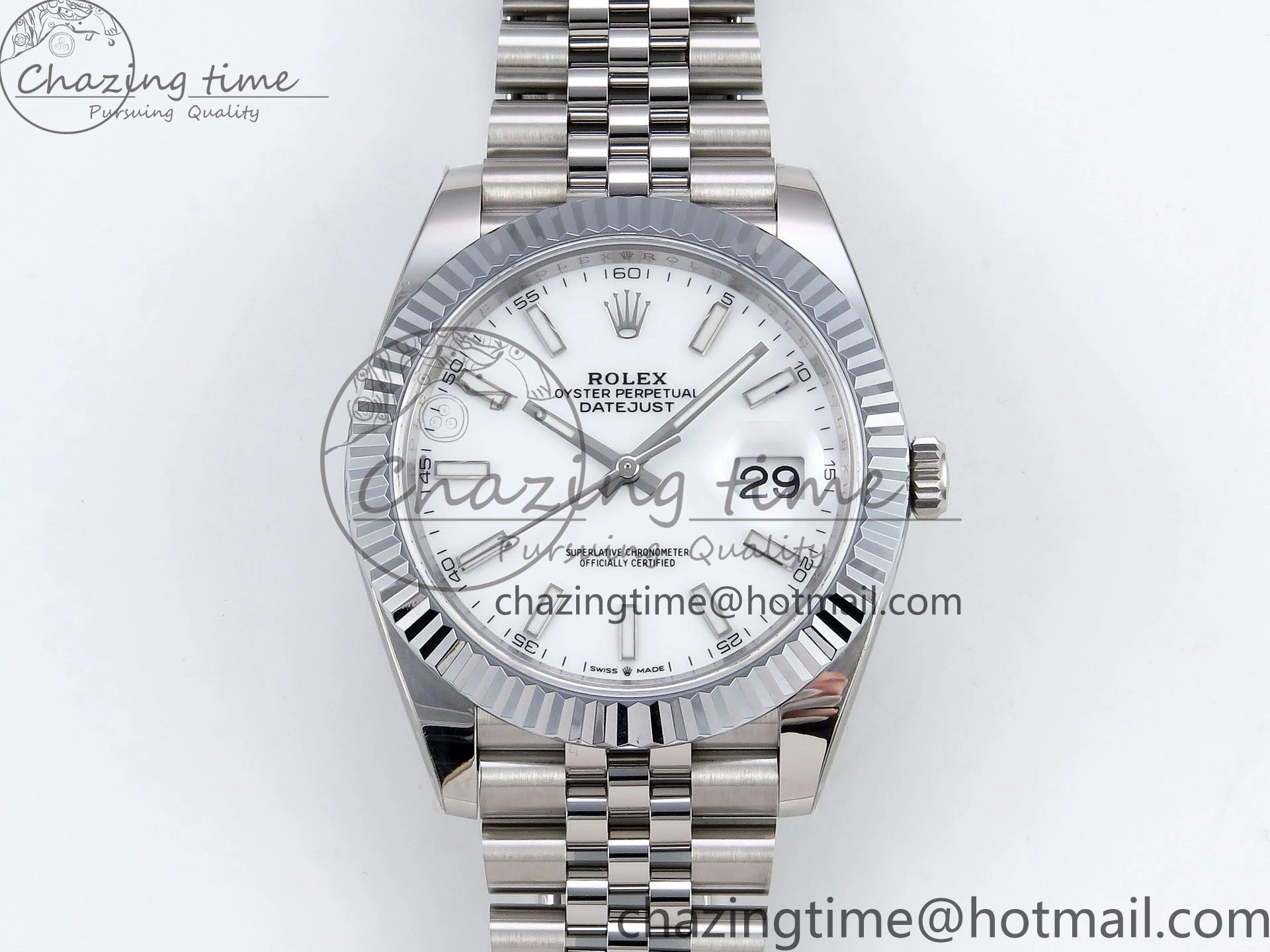 Bracelet Best VR3235 Edition Steel SS 1:1 HGF Dial Datejust 904L on White 41mm 126234 0405